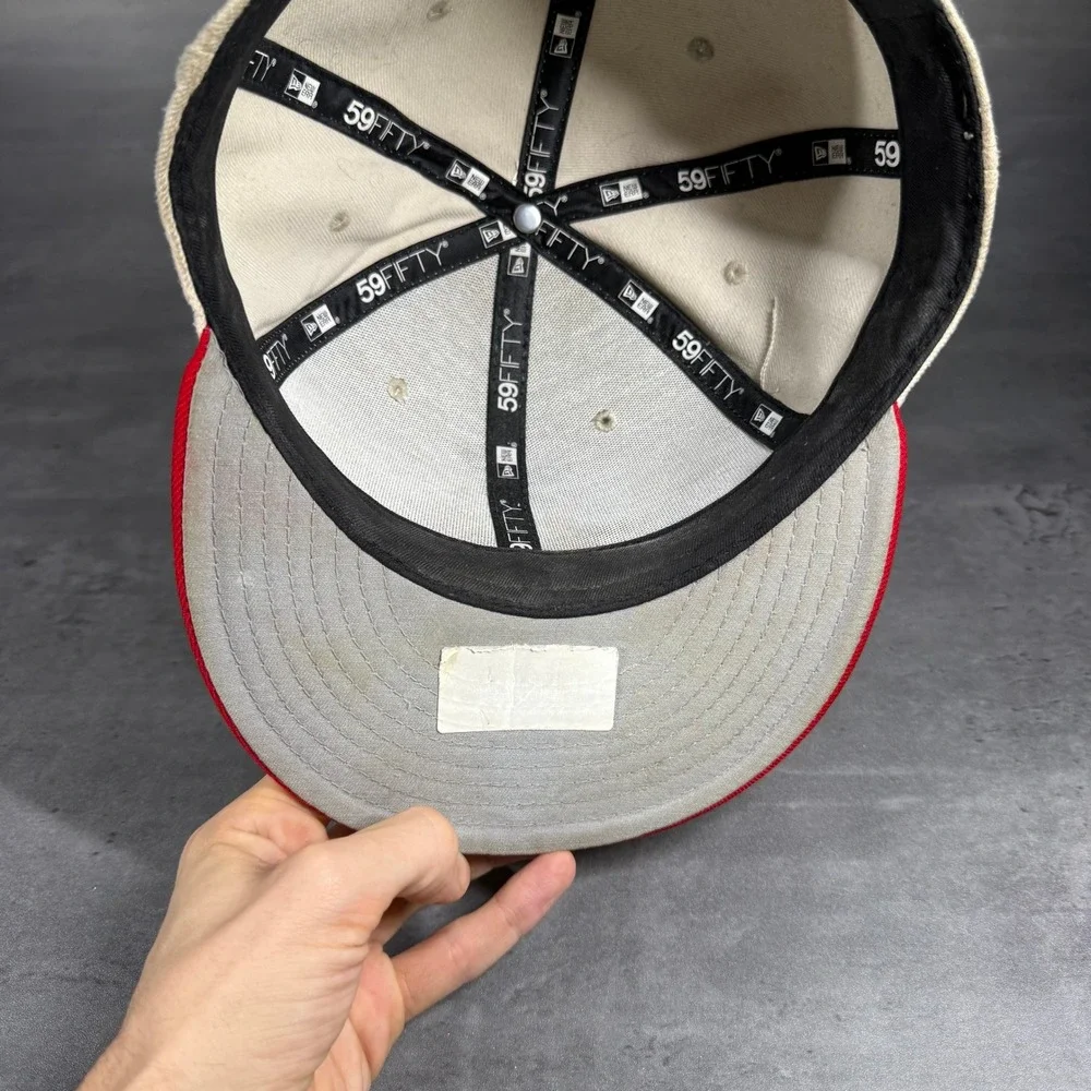 New Era Miami Marlins Hat 7 3/8 Stone Cream Clown Pack Carnival Fair 59Fifty Cap